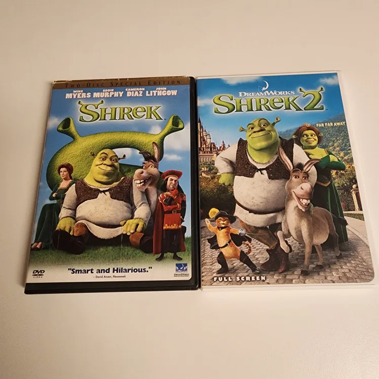 Shrek & Shrek 2 DVD's thumbnail
