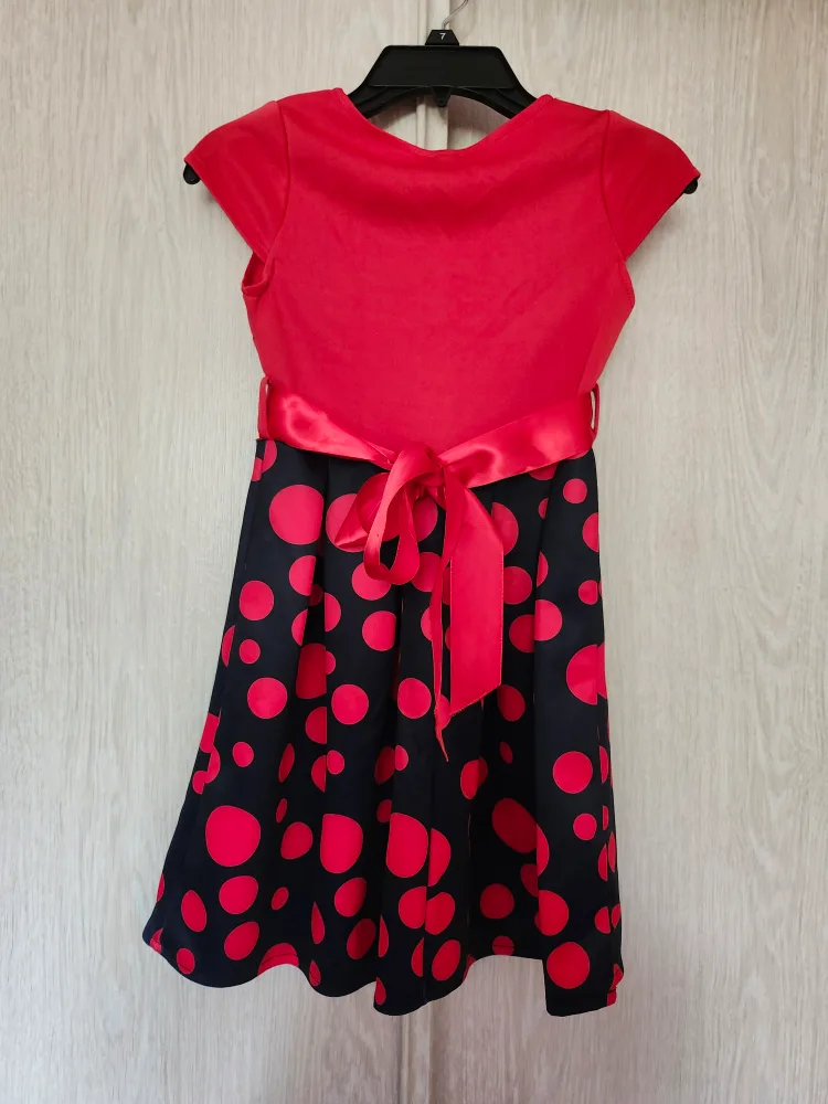 Red & Black Polka Dot Dress - Size 12 image indicator(3)