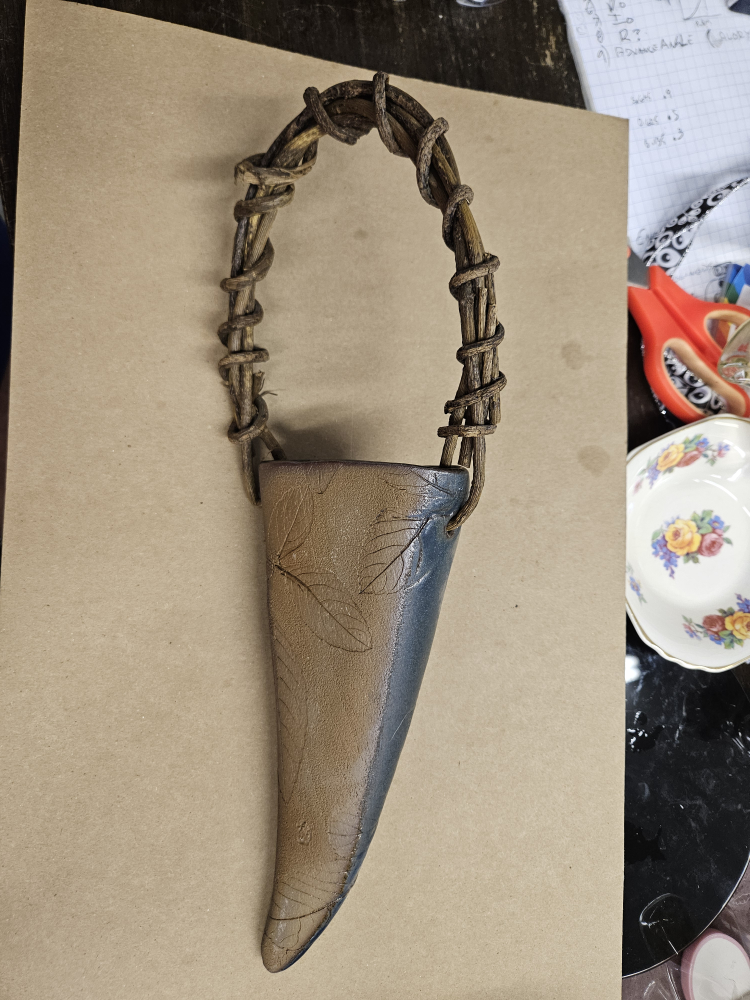 Handmade Pottery Wall Pocket - photo 2