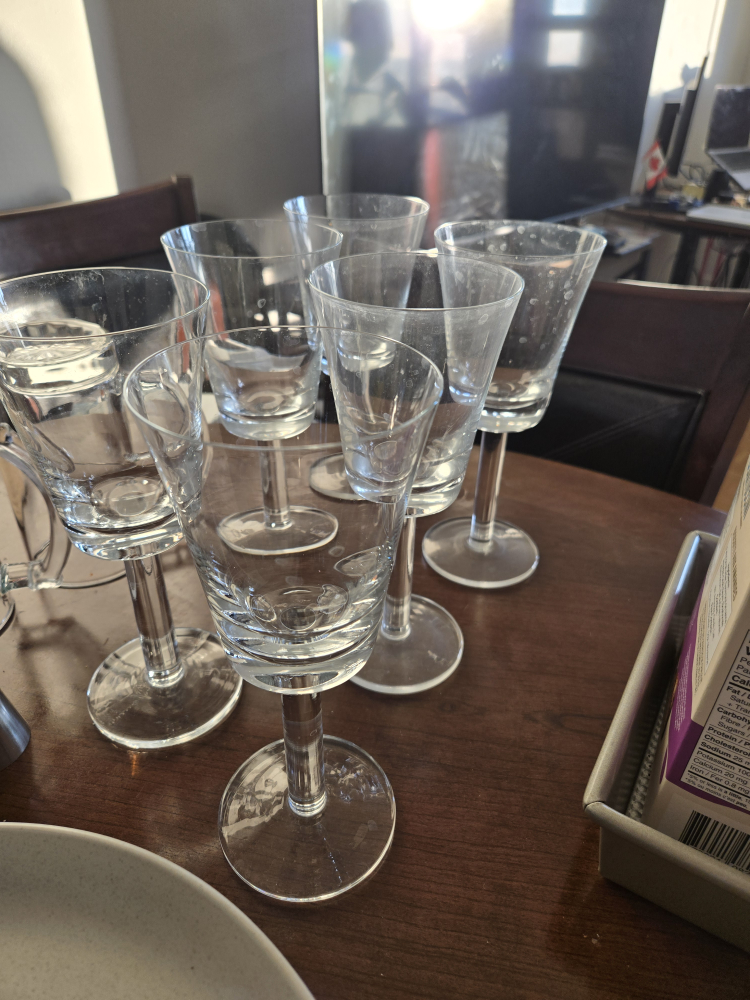Crystal wine glasses