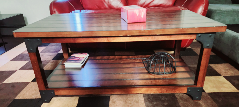 Wood End Table with Shelf,  2 side table and one corner table