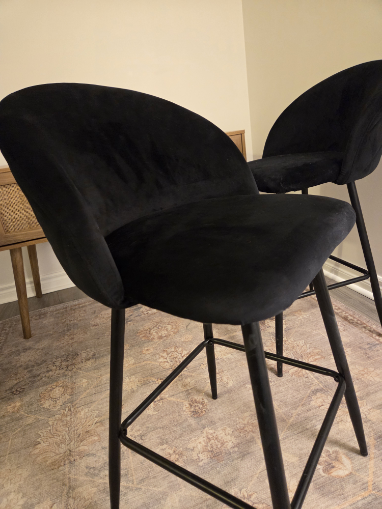 Set of 2 Black Bar Stools - photo 2