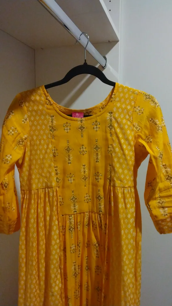 Yellow Patterned Dress