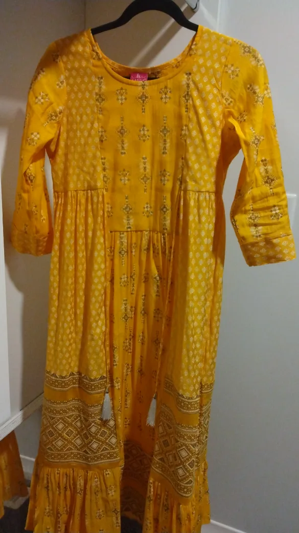 Yellow Patterned Dress image indicator(2)
