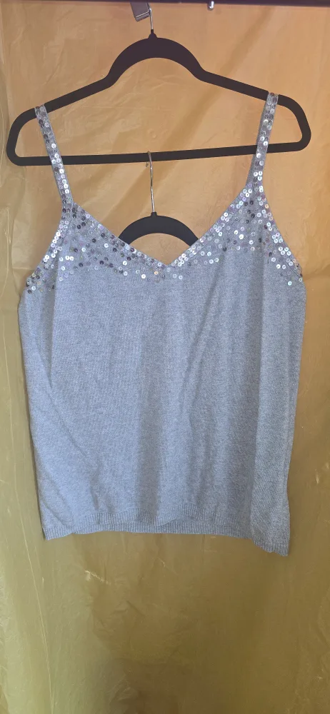 Grey Sequin Cami Top thumbnail