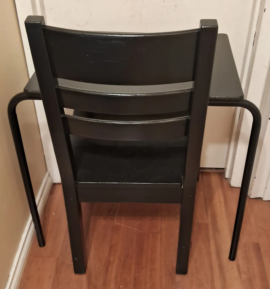 Black Small Table and Chair Set thumbnail