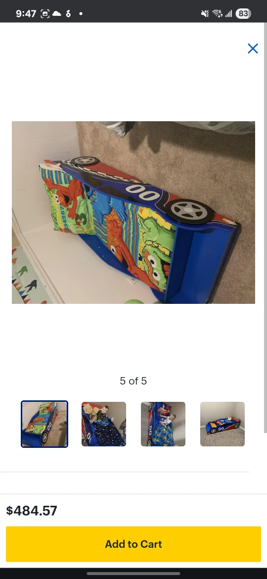 x2 Toddler Race Car Bed (Price drop) image indicator(2)