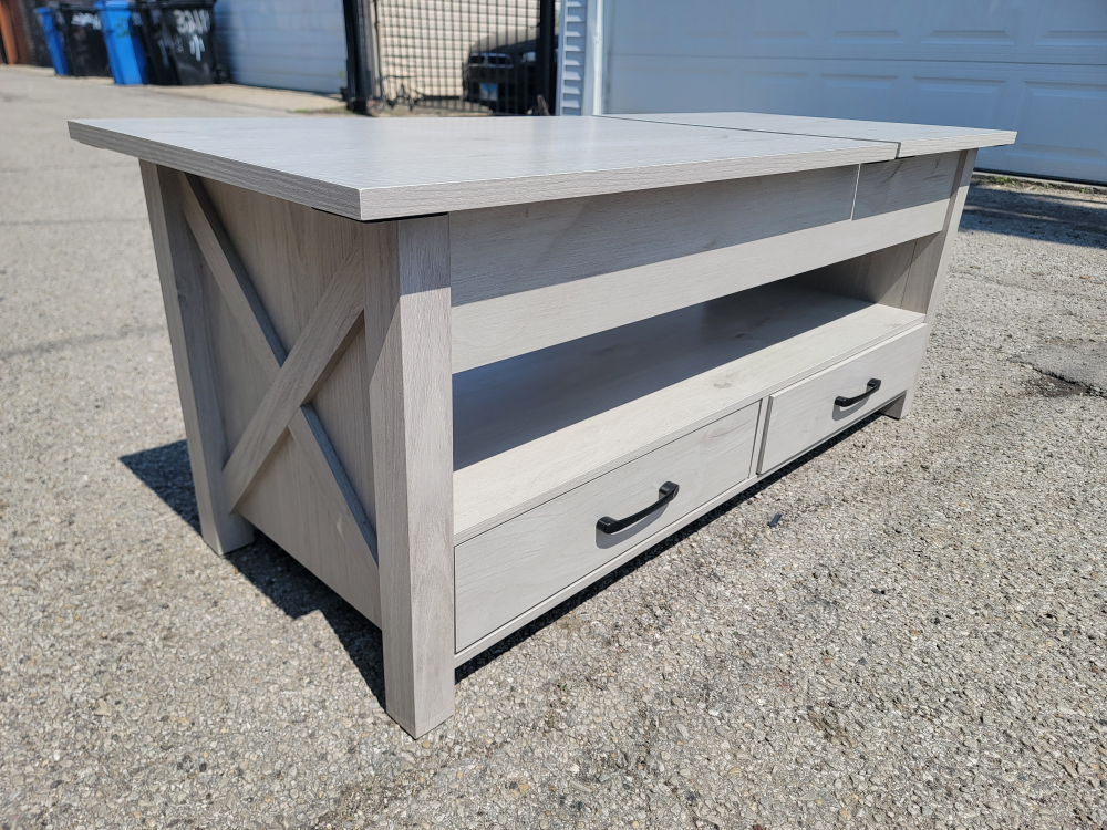 Gray Lift-Top Coffee Table - photo 2