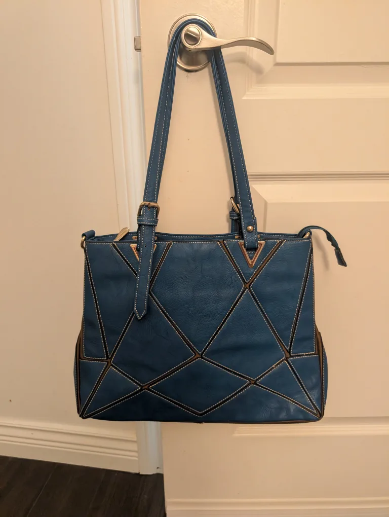 Blue Geometric Tote Bag thumbnail