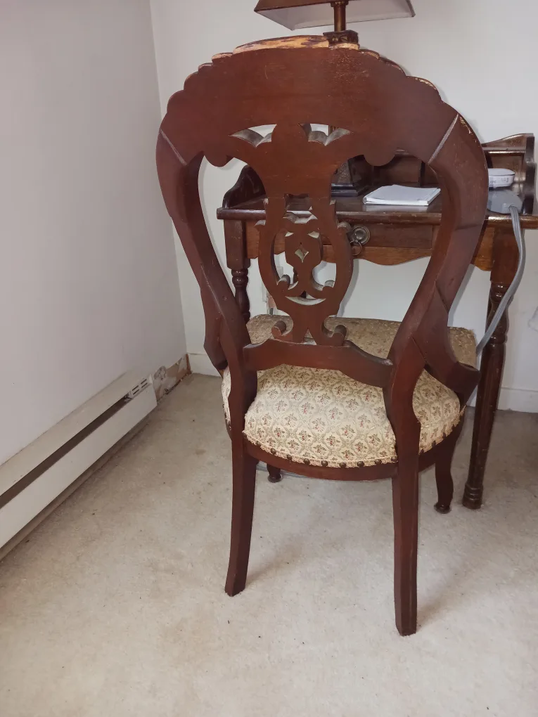 Antique Wooden Accent Chair image indicator(4)