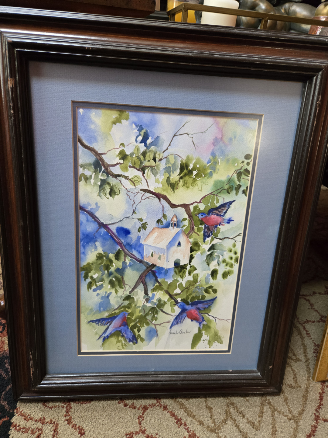 Framed Watercolor Painting