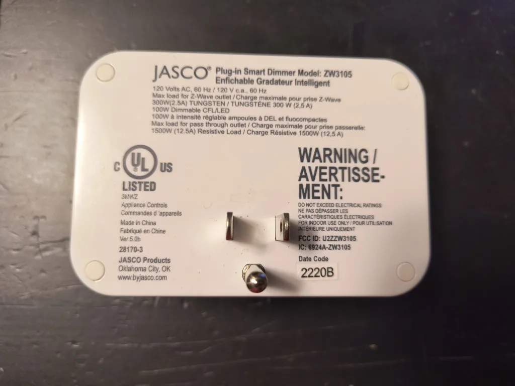 Jasco Plug-in Smart Dimmer (Z Wave) thumbnail
