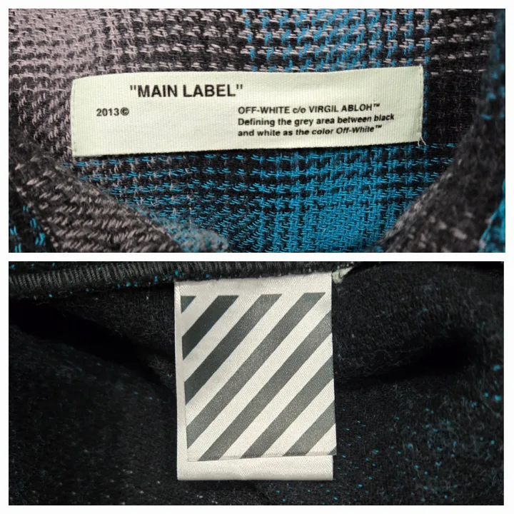 OFF-WHITE Brushed Flannel Overshirt Jacket Size L — Tall image indicator(7)