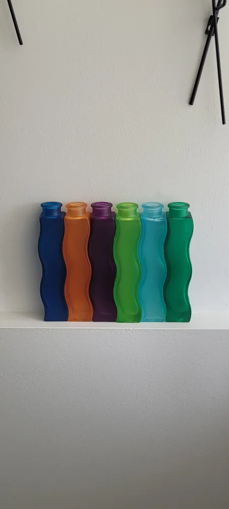 1990s IKEA wavy Skamt Skämt vases x 6 image indicator(3)