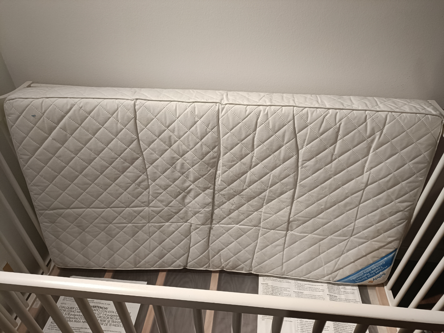 White Baby Crib with Mattress - photo 5