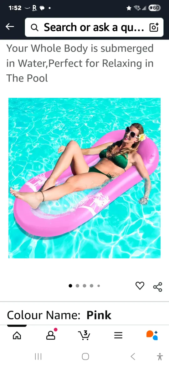 Pink Pool Float Lounger thumbnail