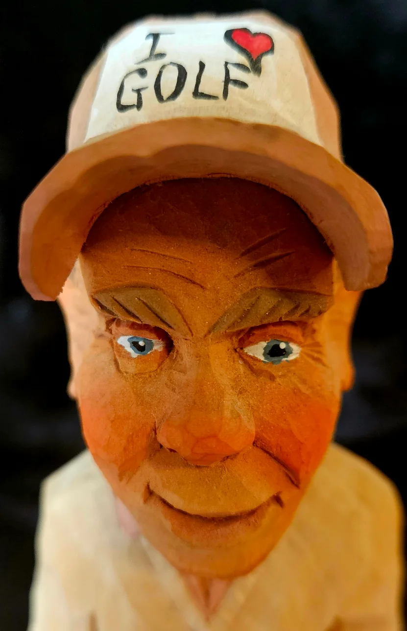 Hand Carved Golfer Figurine  ✨️ image indicator(3)