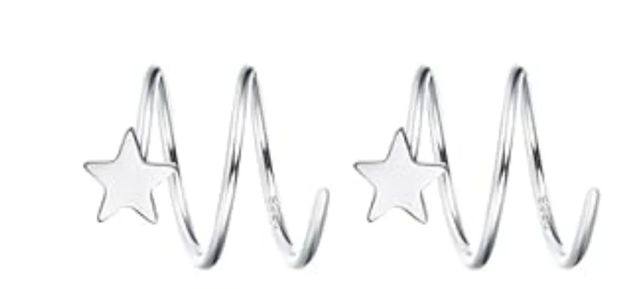 Brand new Sterling Silver Twist Wrap Spiral Earrings thumbnail