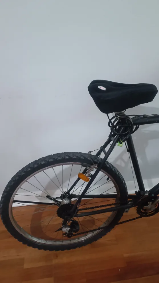Black Mountain Bike with Basket and Seat Cover image indicator(6)