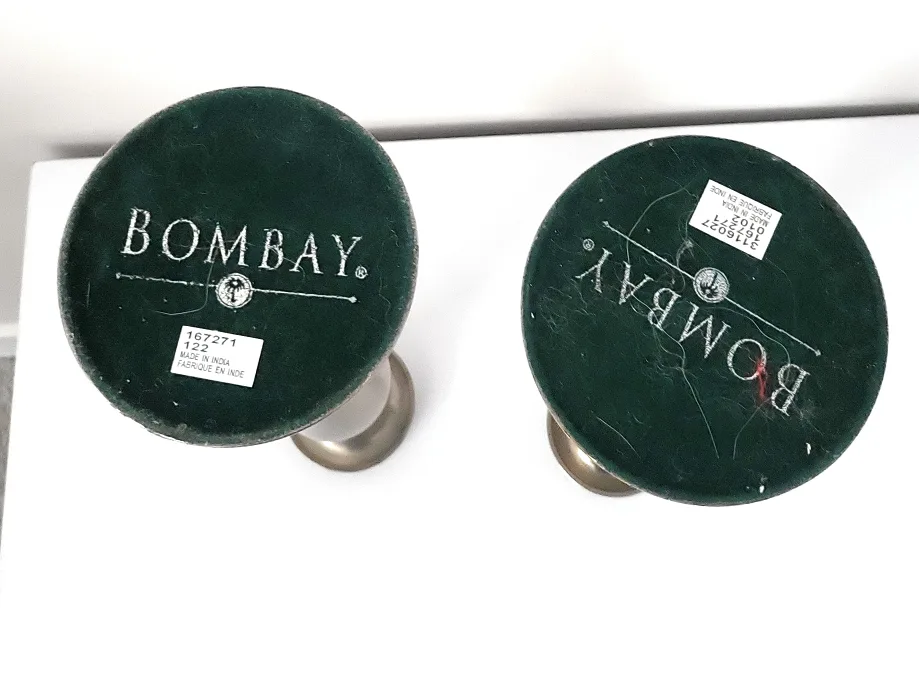 Set of Two Bombay Silver Candle Holders. 12 inches image indicator(6)