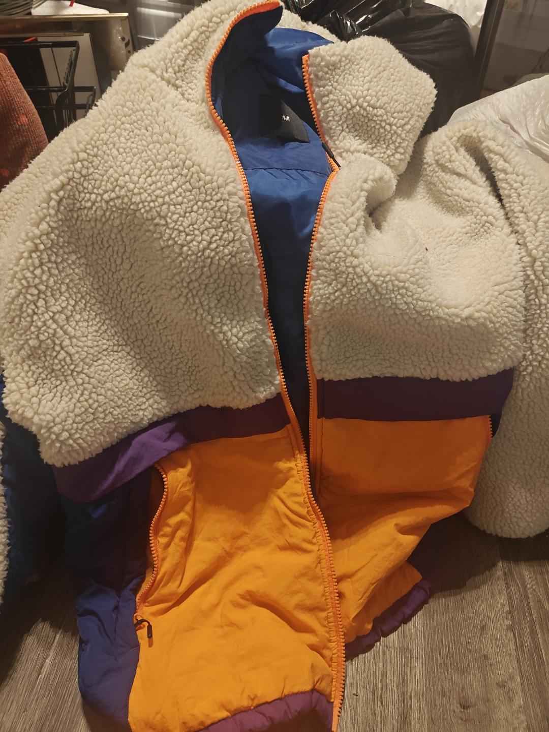 H&M Colour-Block Fleece Jacket