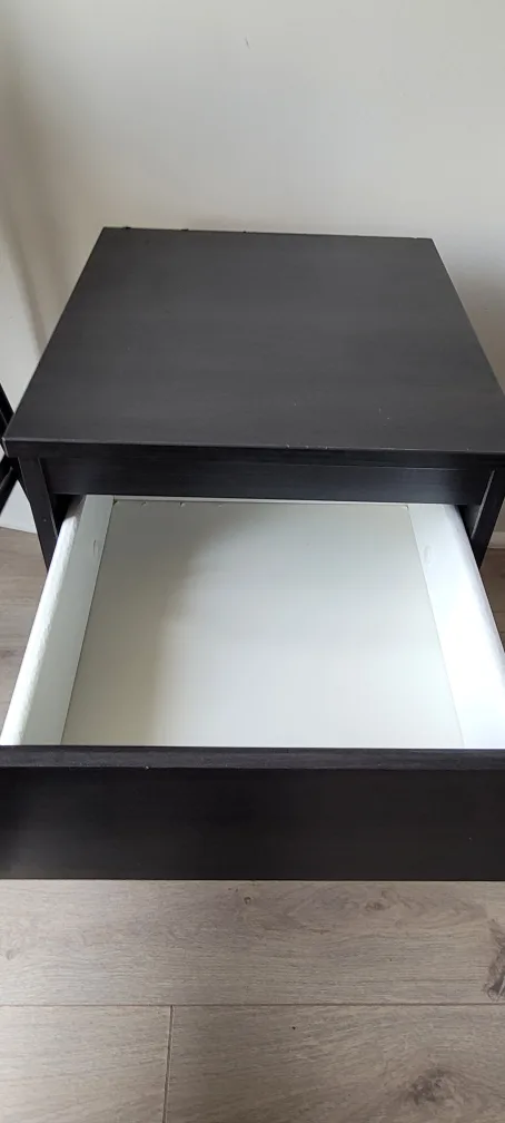 Black Bedside Table with Drawers image indicator(2)