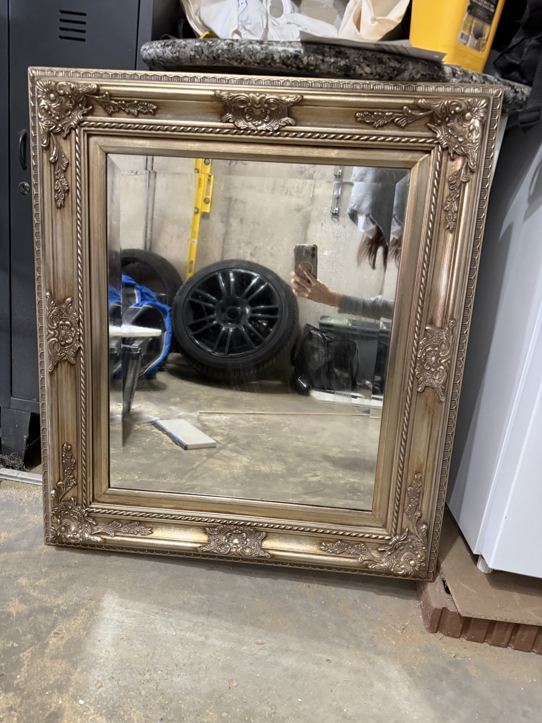 Ornate framed mirror
