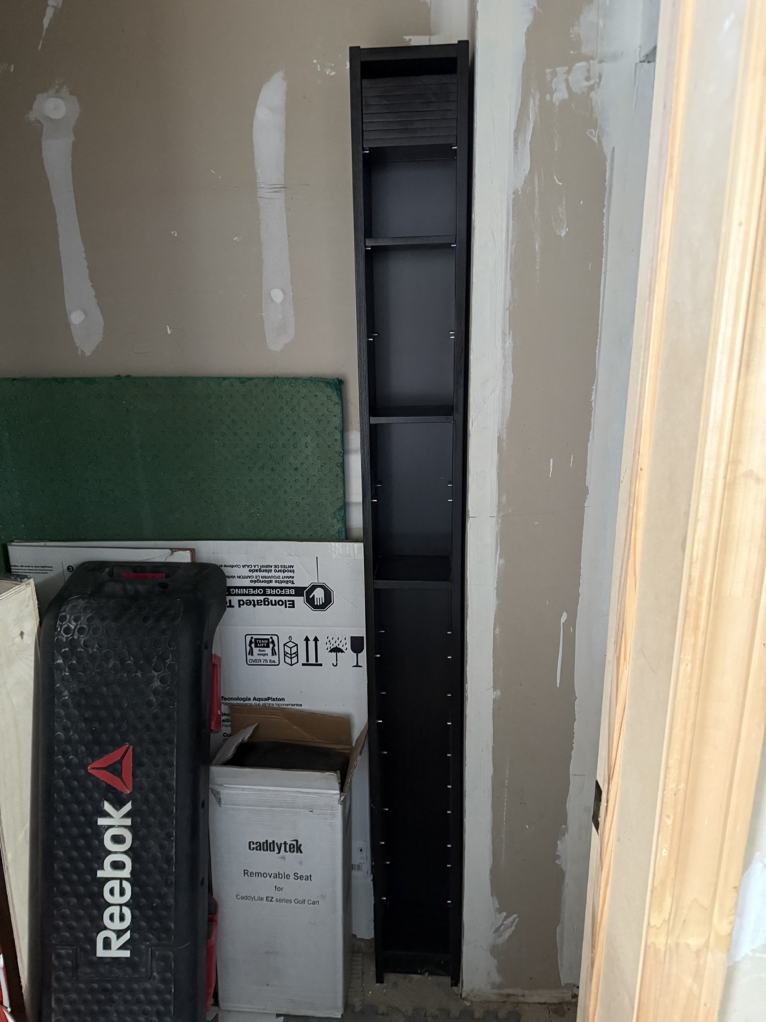 Tall Black Shelving Unit