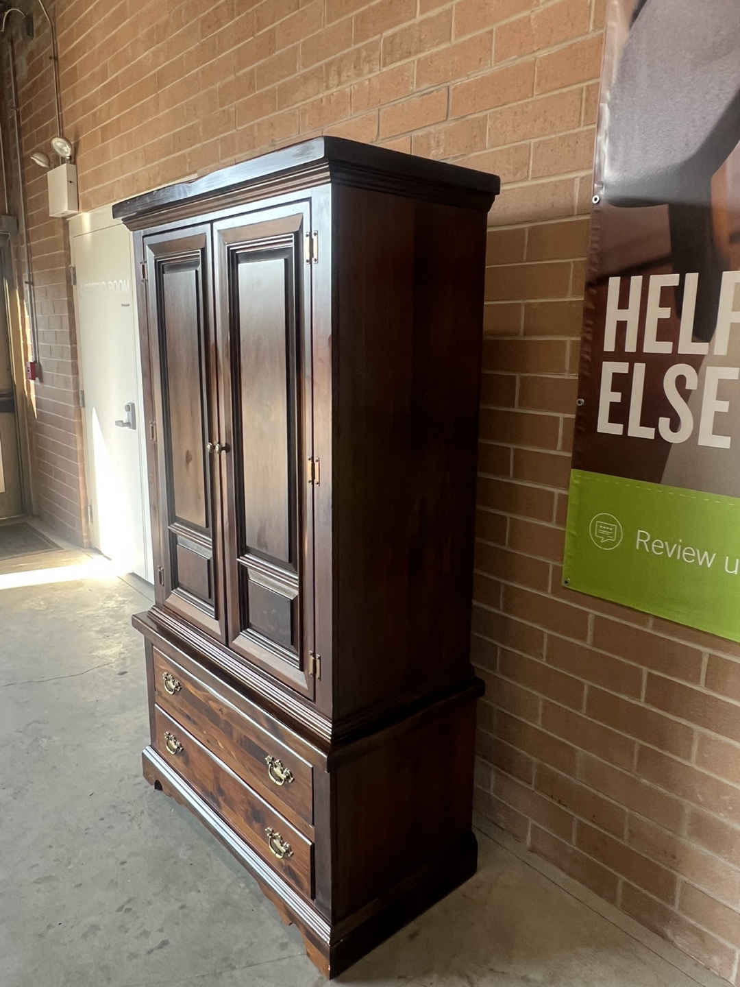 Ethan Allen Wooden Armoire with Drawers - photo 5