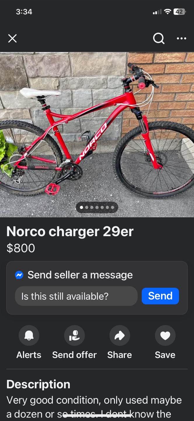 Norco charger 9.3 mountain bike - photo 5