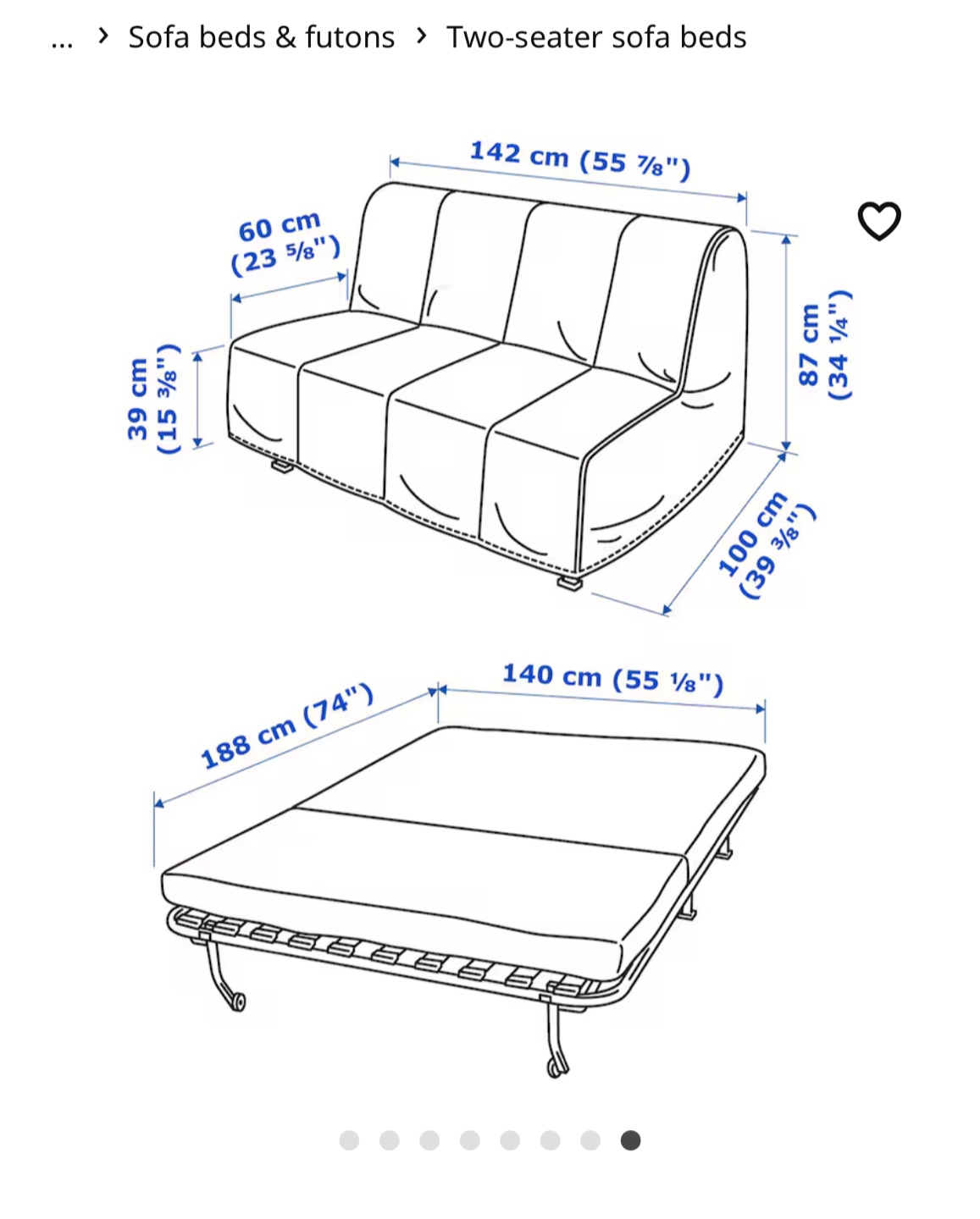 Two-Seater Sofa Bed - photo 5