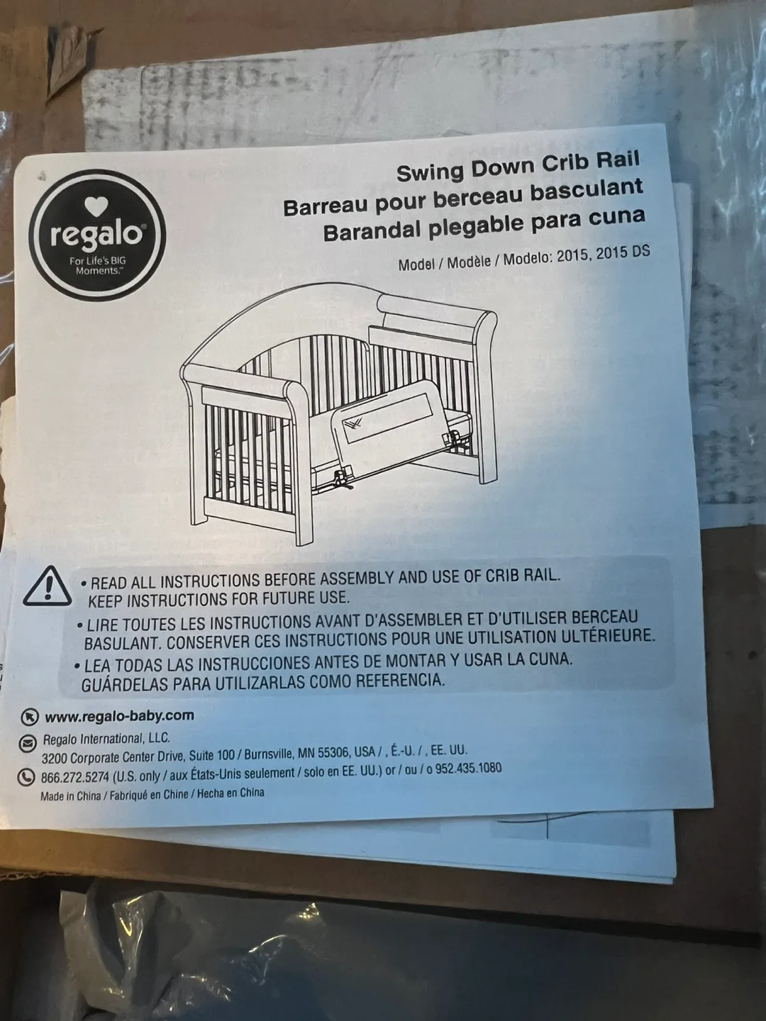 Regalo Swing Down Crib Rail - White image indicator(3)