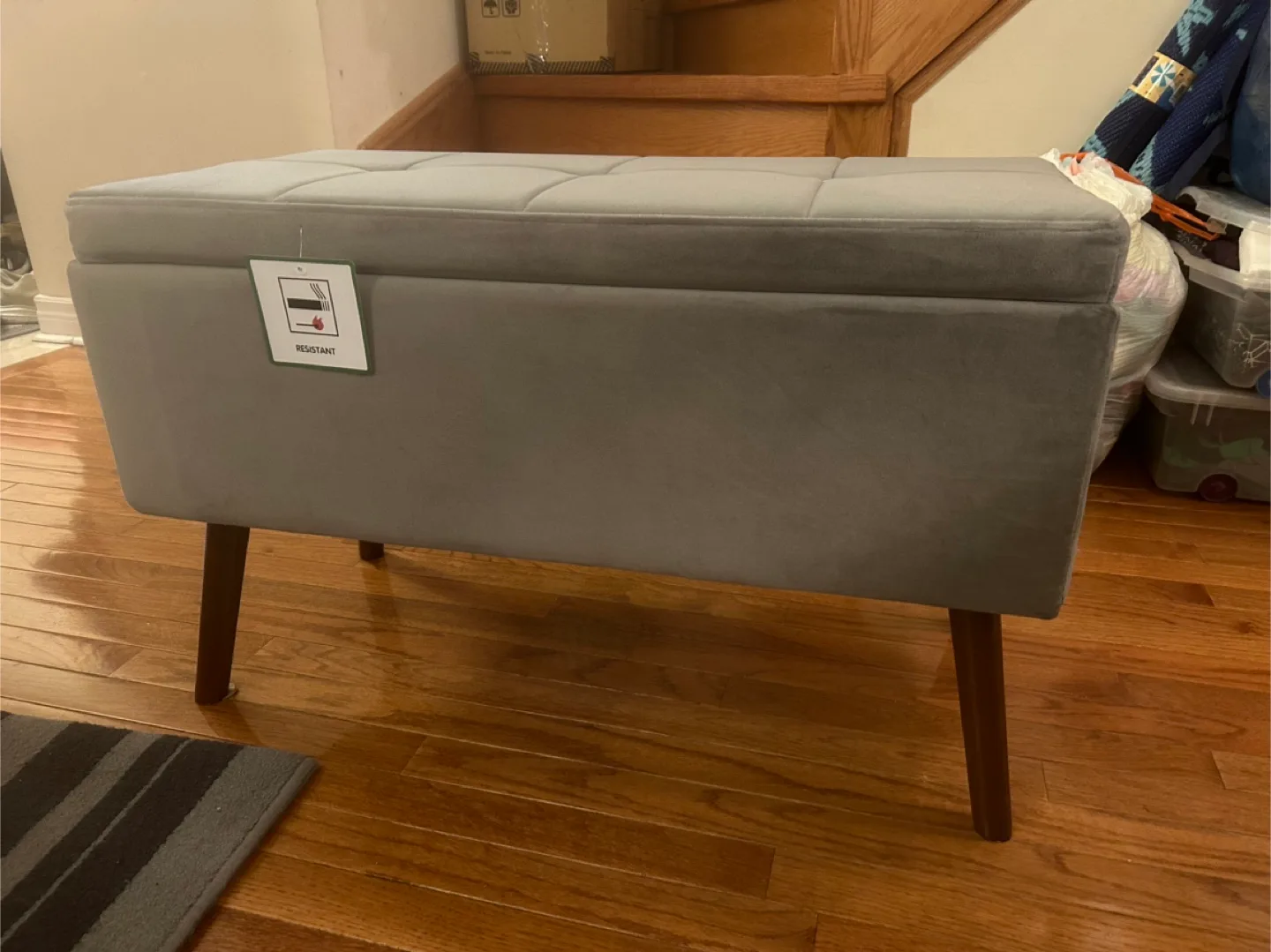 Button Storage Ottoman *MOVING SALE* thumbnail