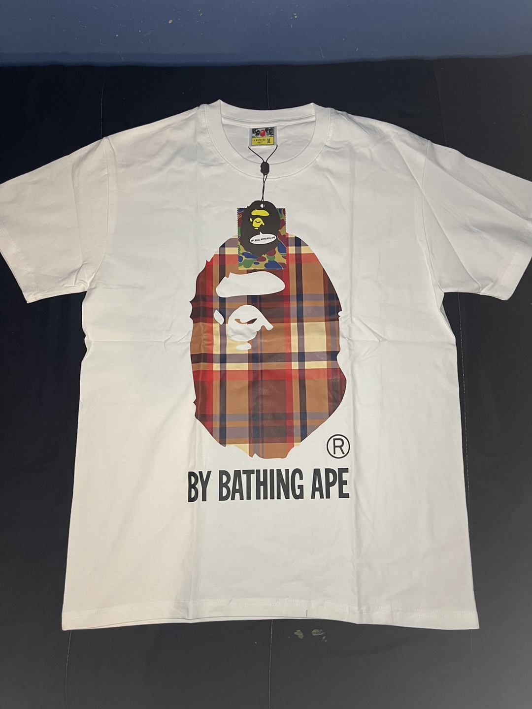 White Burberry Bape shirt