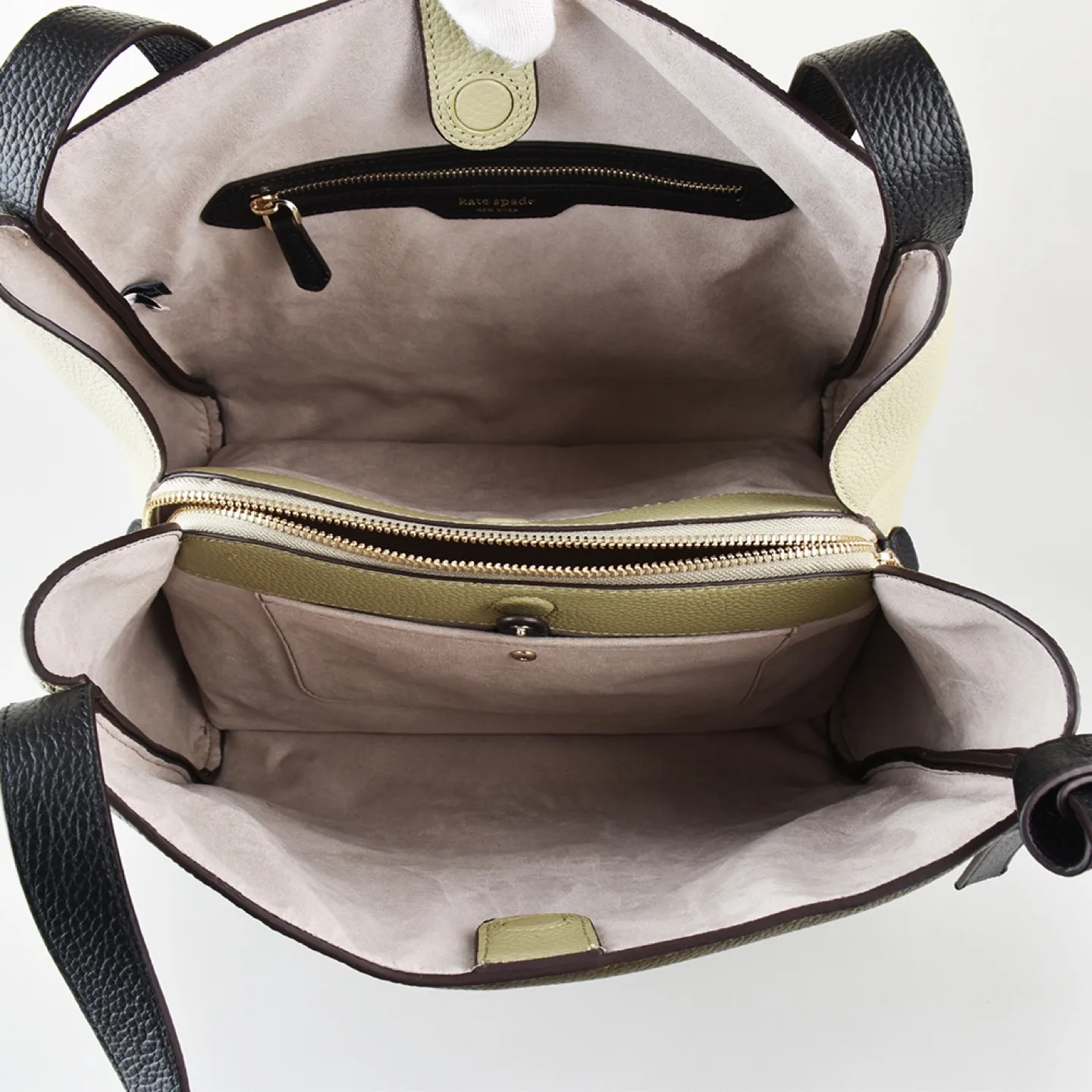 Kate Spade Knott Duck Green Large Pebbled Leather Shoulder Bag image indicator(5)