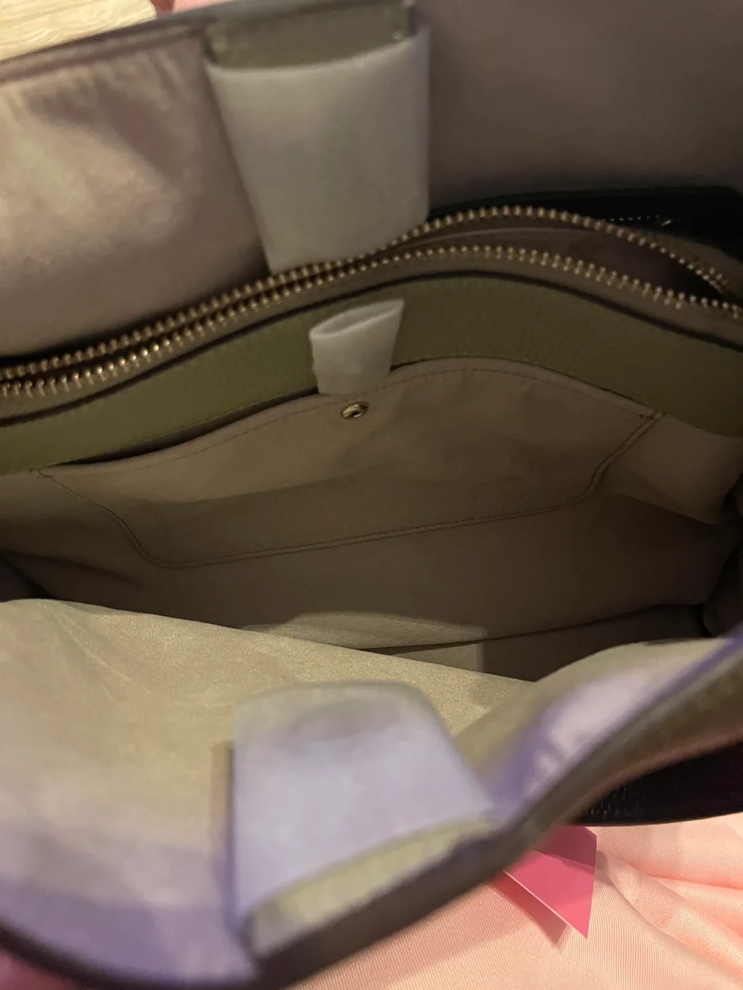 Kate Spade Knott Duck Green Large Pebbled Leather Shoulder Bag image indicator(6)