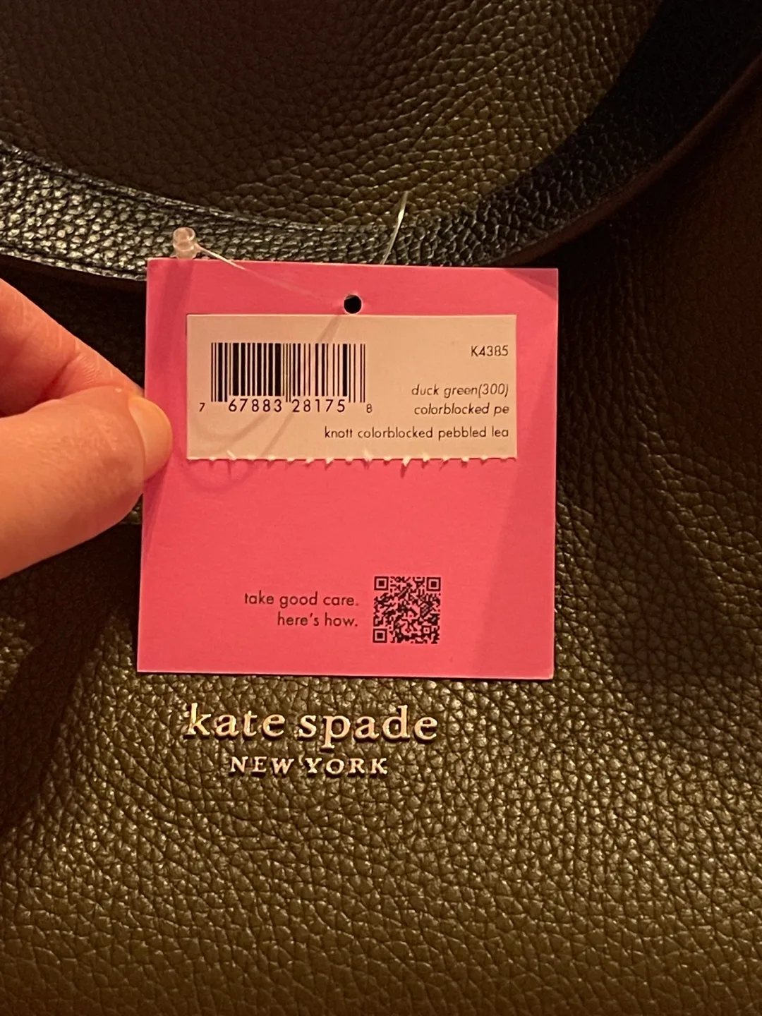 Kate Spade Knott Duck Green Large Pebbled Leather Shoulder Bag image indicator(8)