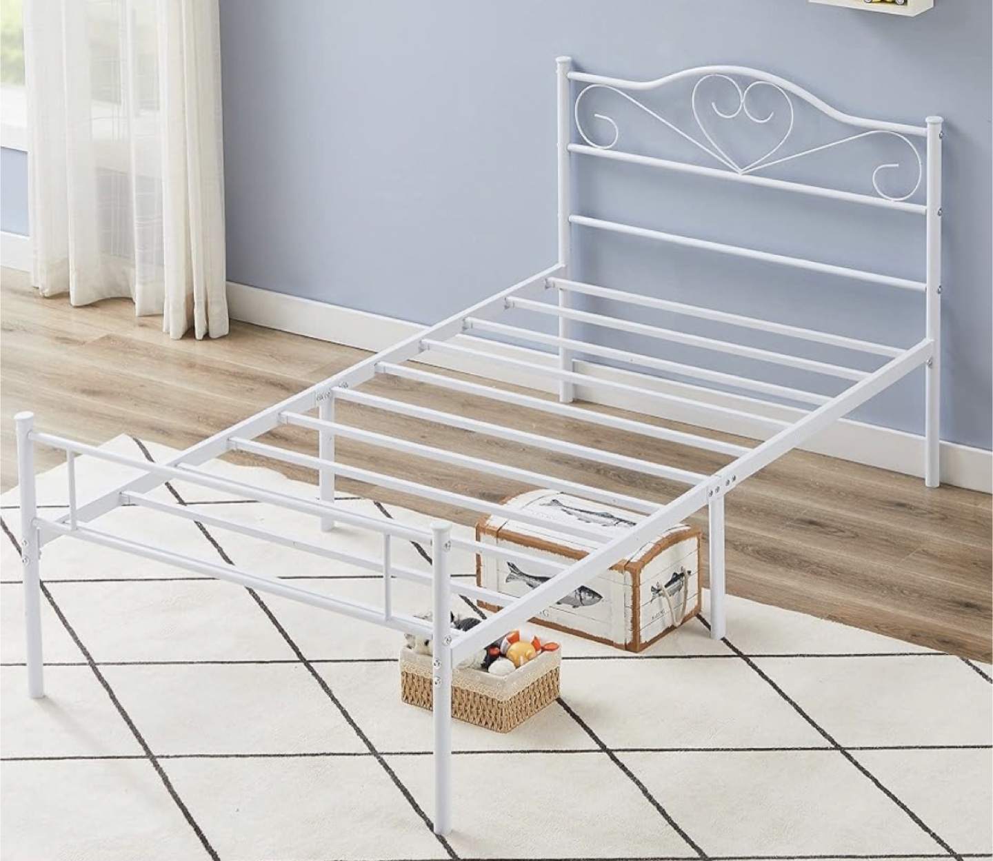 White Metal Bed Frame