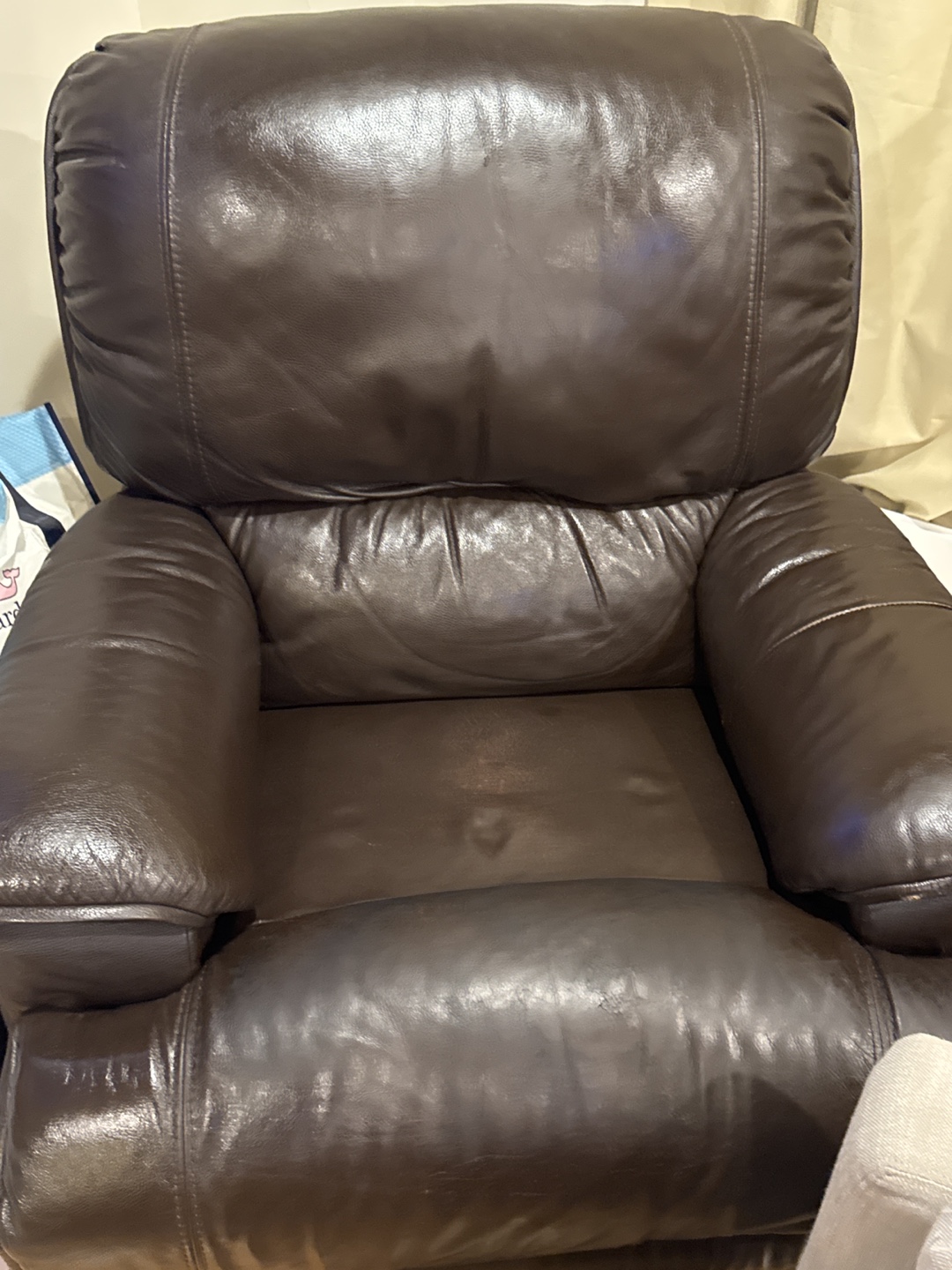 Brown Leather Recliner Chair
