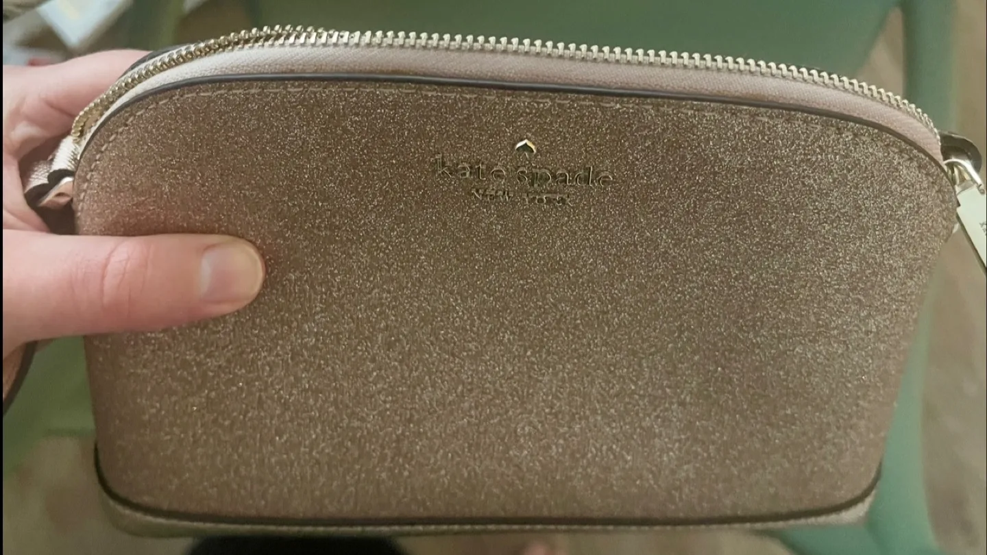 Kate Spade Rose Gold Tinsel Dome Glitter Crossbody Bag image indicator(6)