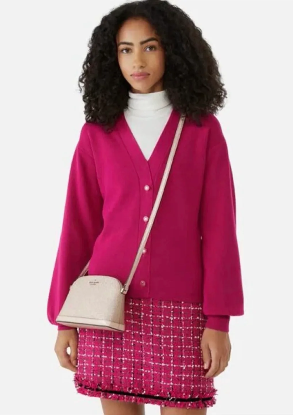 Kate Spade Rose Gold Tinsel Dome Glitter Crossbody Bag thumbnail