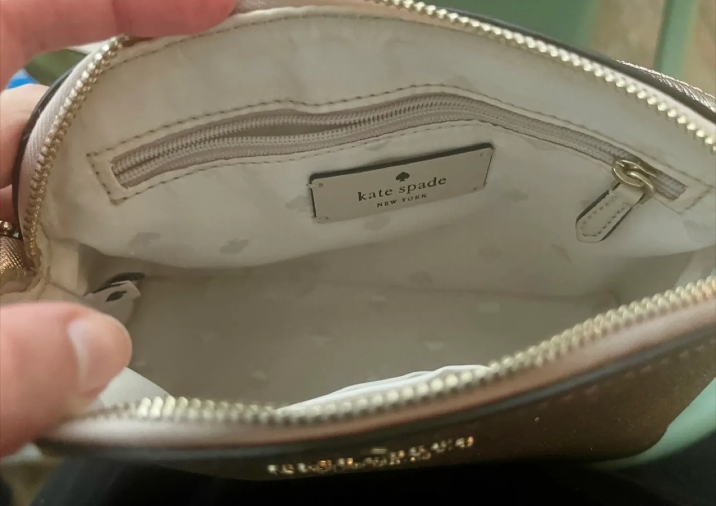 Kate Spade Rose Gold Tinsel Dome Glitter Crossbody Bag image indicator(7)