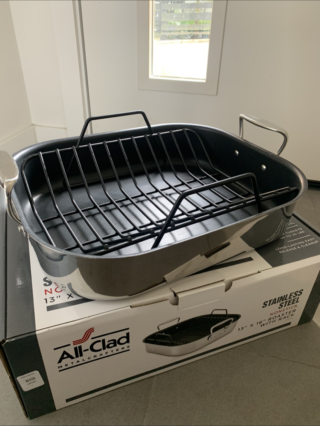 All-Clad Stainless Steel Nonstick Roaster with Rack - photo 3