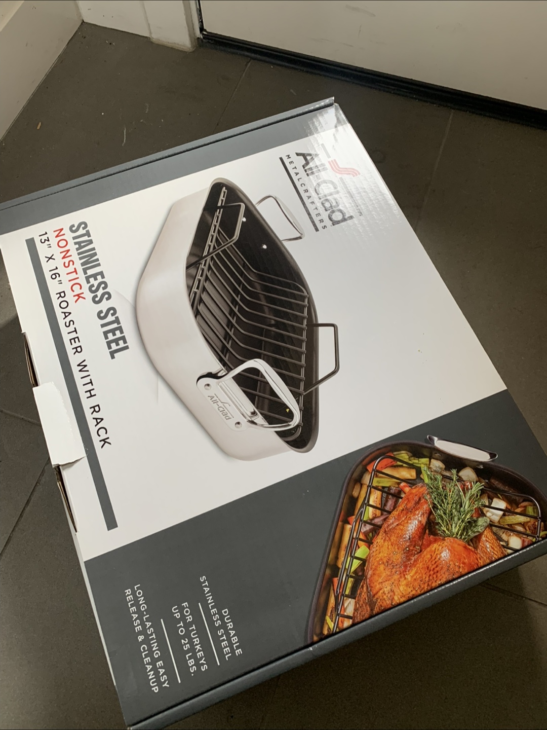 All-Clad Stainless Steel Nonstick Roaster with Rack - photo 4