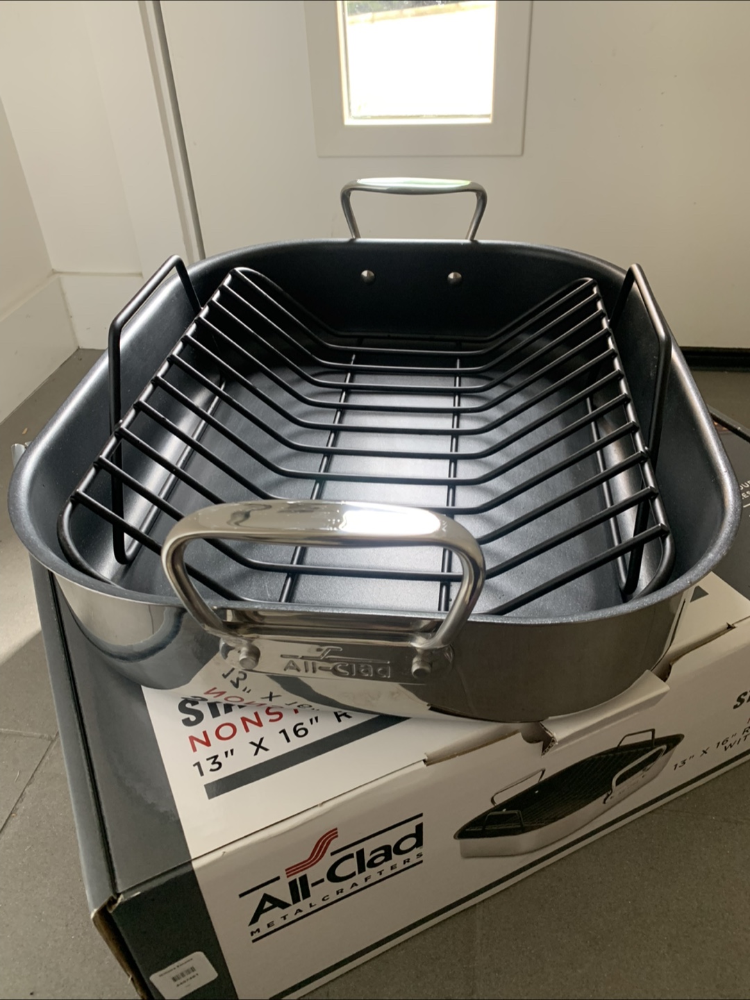All-Clad Stainless Steel Nonstick Roaster with Rack