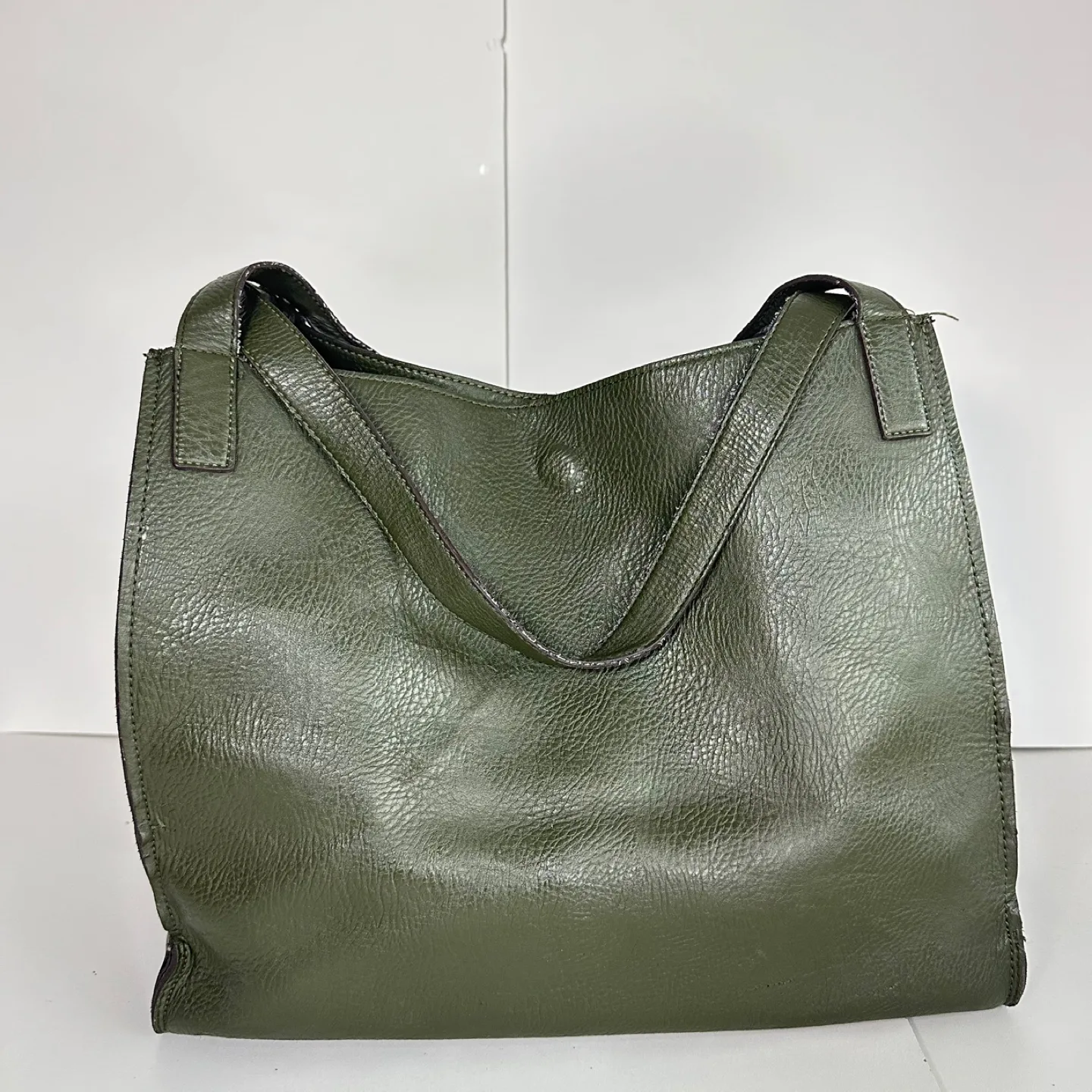 Silence & Noise Green Faux Leather Shoulder Bag thumbnail