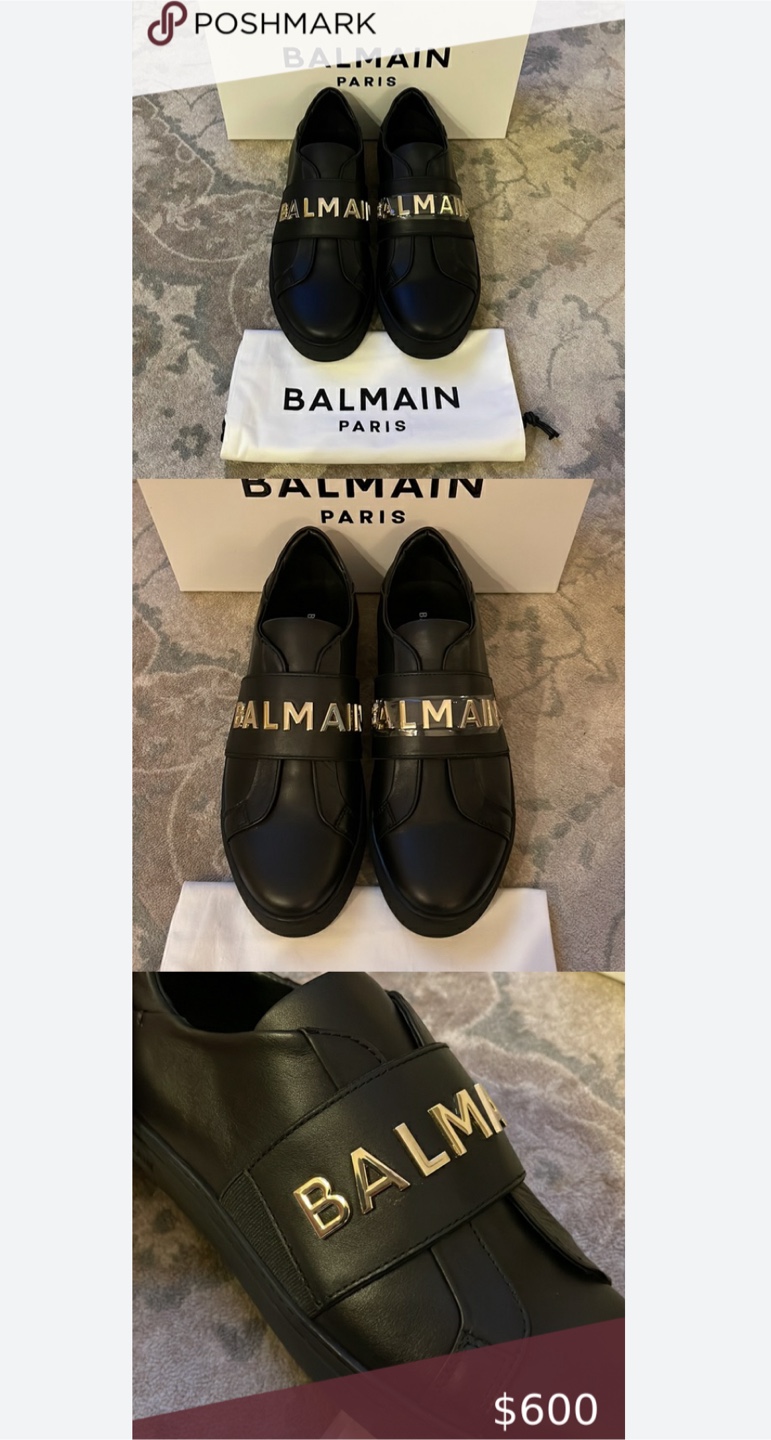 Balmain Paris Black Sneakers