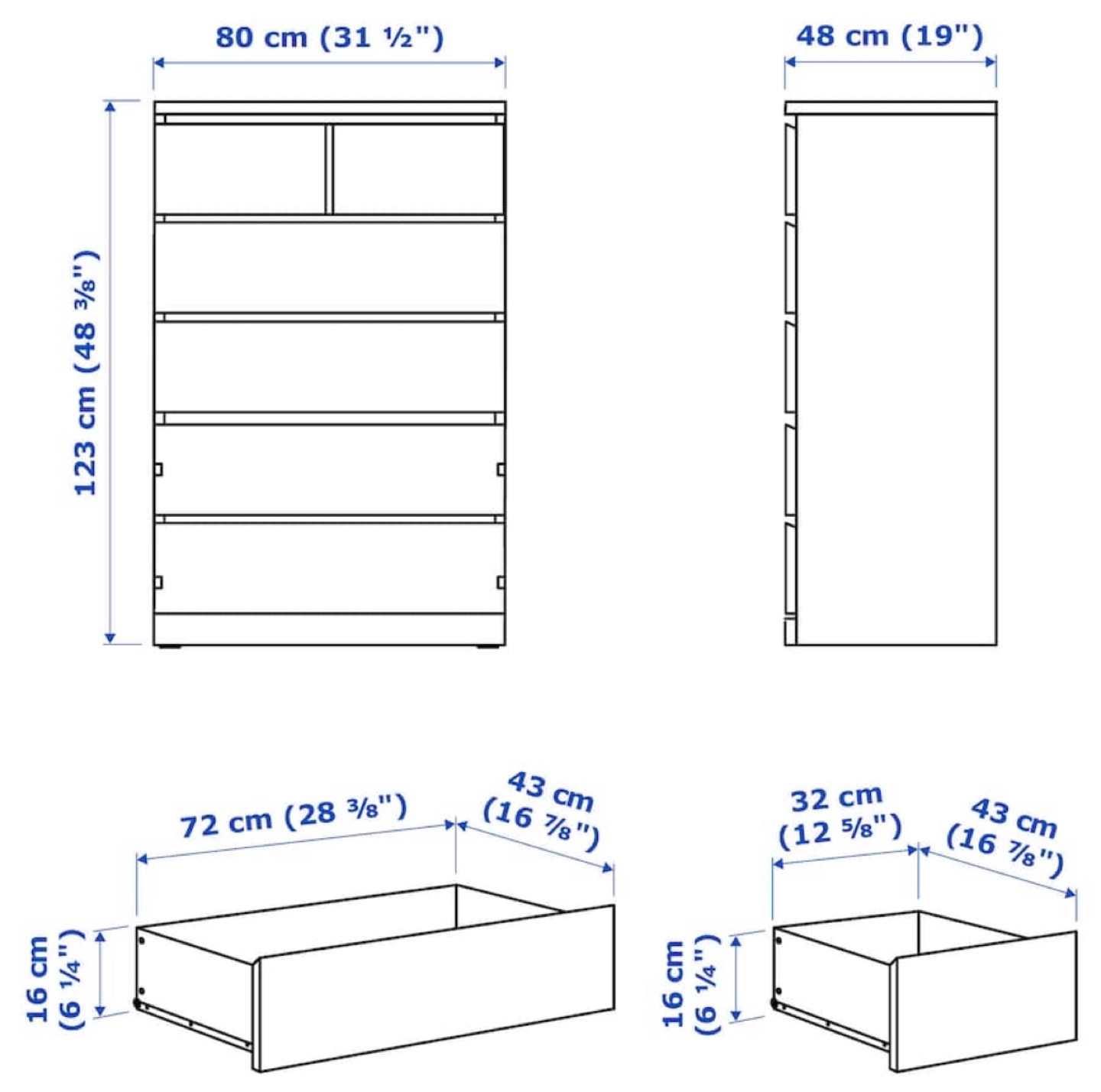 MALM 6-Drawer Chest - Disassembled - photo 2