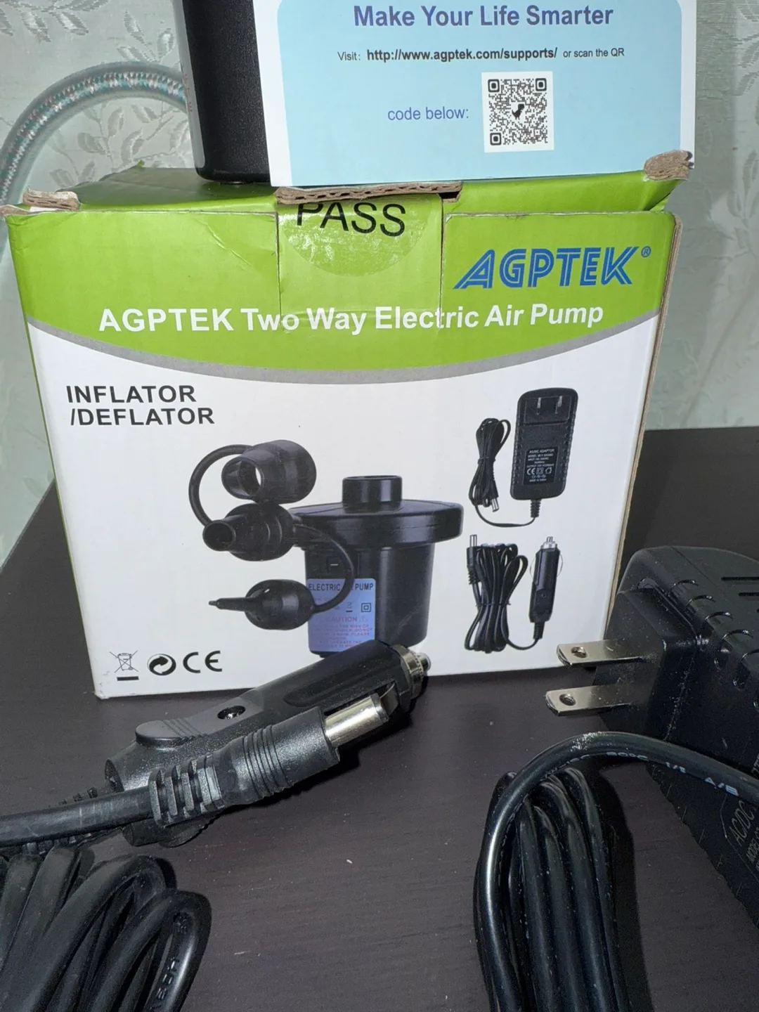 AGPTEK Electric Air Pump with 3 Nozzles image indicator(8)