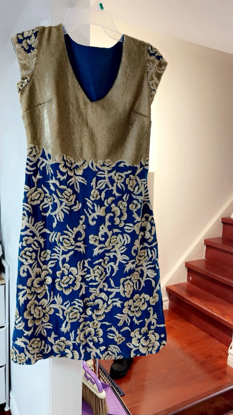 Gold Sequin & Floral Dress image indicator(2)